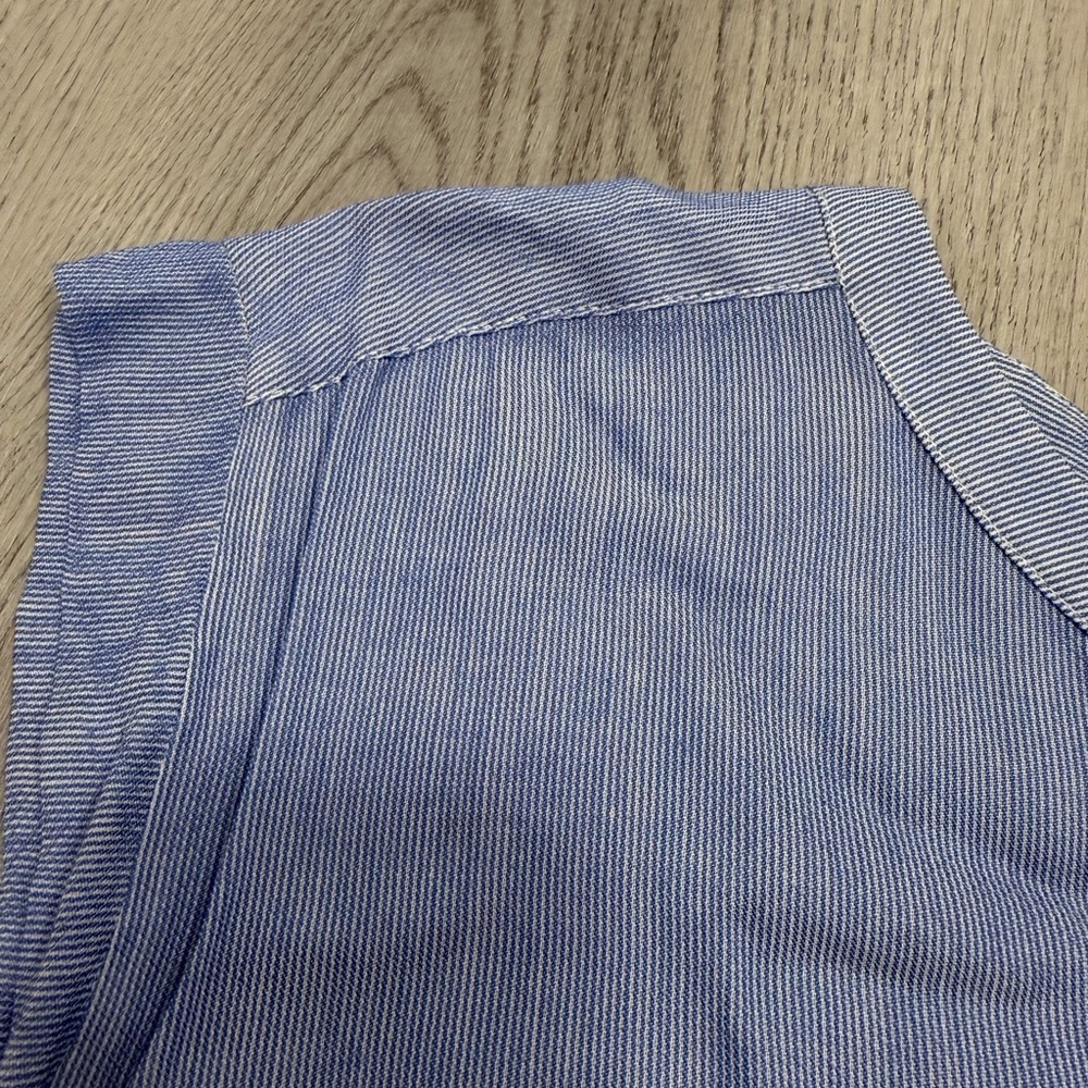 LOFT button down capped sleeve blouse - image 3